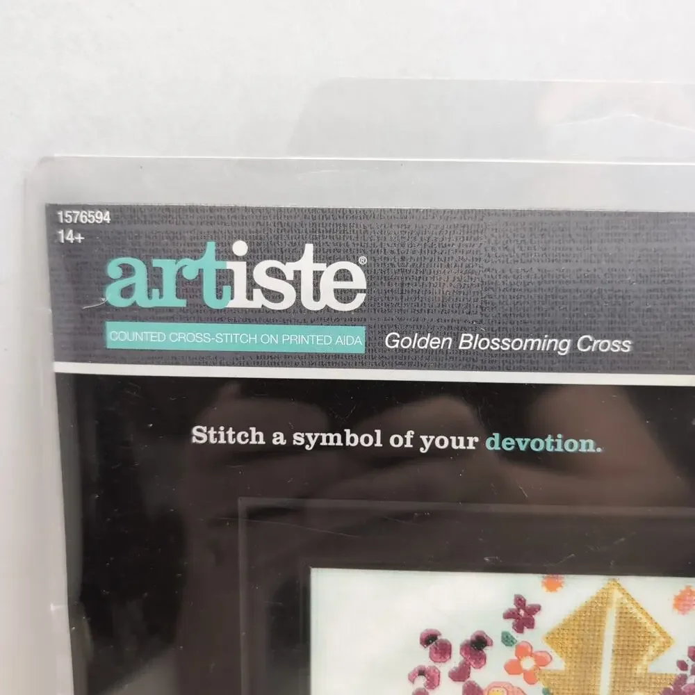 Artiste Counted Cross Stitch Golden Blossoming Religious Kooler Zweigart 1576594